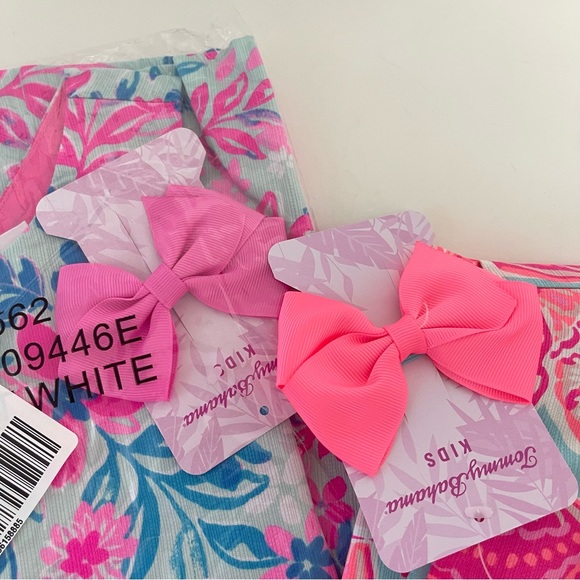 TOMMY BAHAMA Girls Shift Dress With Hair Clip In Pink Agate Color- Reemoly - Picture 8 of 14